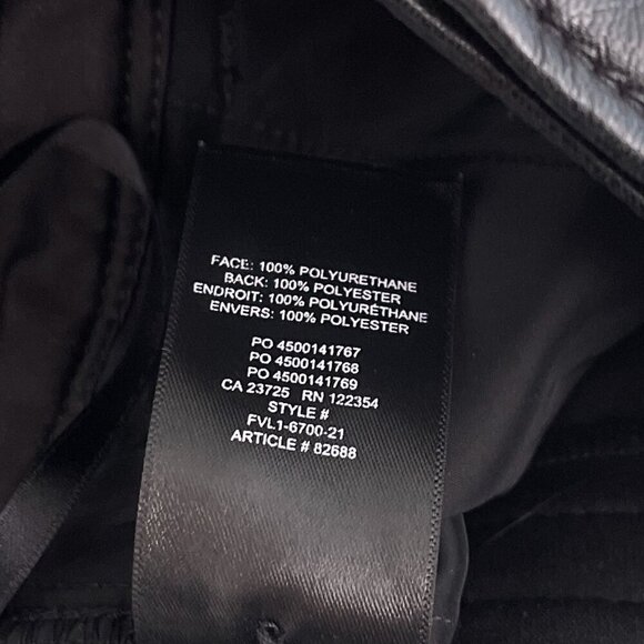 Babaton Command Cropped Pants Trouser‎ Mid-rise Vegan Leather Black Women 4 NWOT - Picture 8 of 13